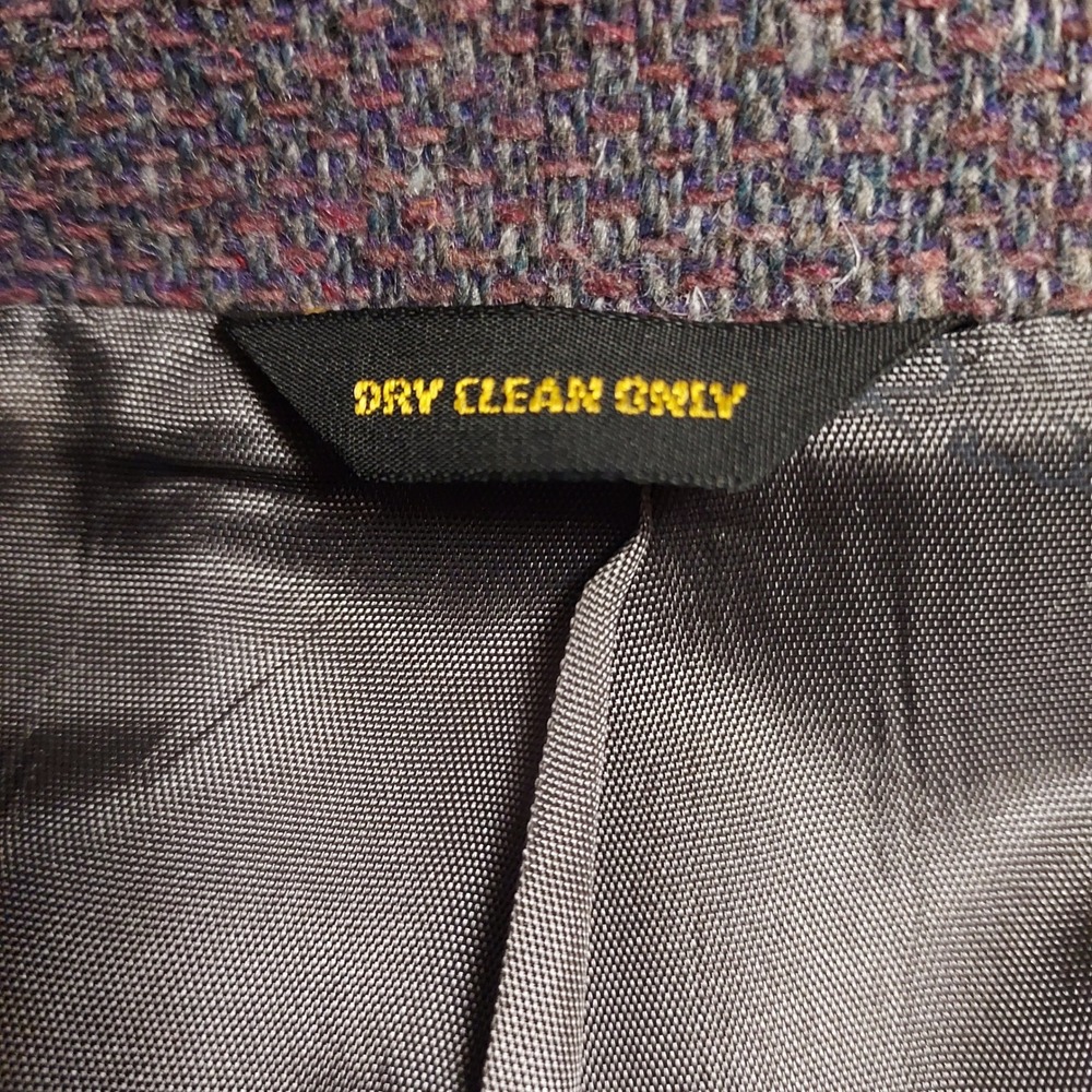 Oscar de la Renta Rayna Wool Tweed Suit Jacket Blazer Pencil Skirt Set Gray 7/8 - Picture 7 of 14